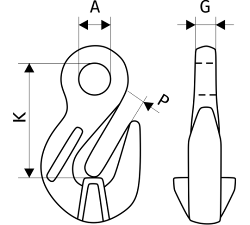 Крюк укорачивающий  5,3 т, размер 13-8