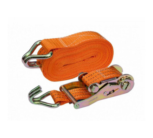 Ремень стяжной  3,5 / 7 тн, РС 12 м x 50 мм, полиэстер, с крюками, храповиком | СибТаль