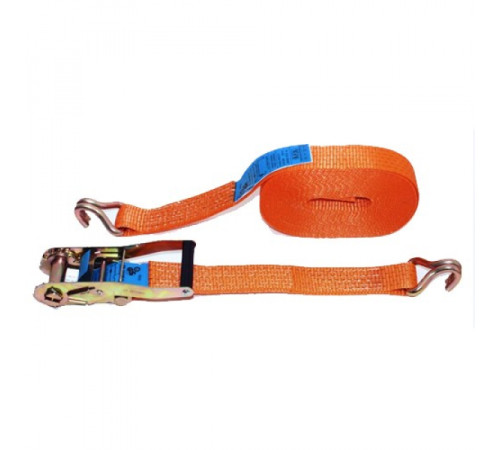 Ремень стяжной  3,5 / 7 тн, РС 12 м x 50 мм, полиэстер, с крюками, храповиком | СибТаль