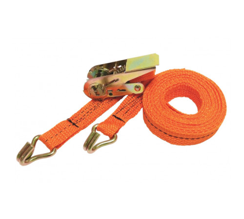Ремень стяжной  3,5 / 7 тн, РС 12 м x 50 мм, полиэстер, с крюками, храповиком | СибТаль