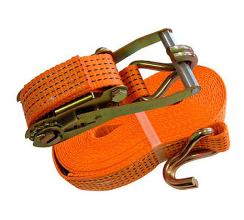 Ремень стяжной  3,5 / 7 тн, РС 12 м x 50 мм, полиэстер, с крюками, храповиком | СибТаль